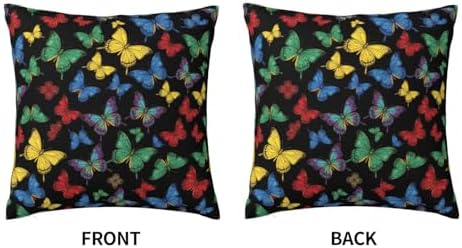 Colorful Butterfly Decorative Throw Pillow Cover