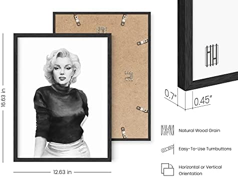 HAUS AND HUES Iconic Woman Posters Famous Woman Wall Art Black and White Famous Women Pictures Decor, Iconic Movie Stars Wall Decor | BLACK FRAMED (12"x16")