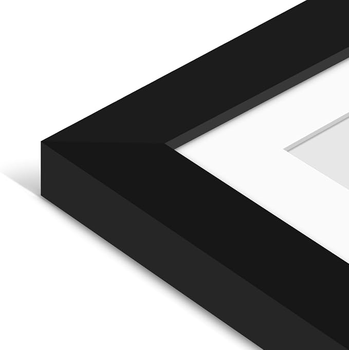 Americanflat 13x13 Picture Frame - Matted to 10x10 - Black