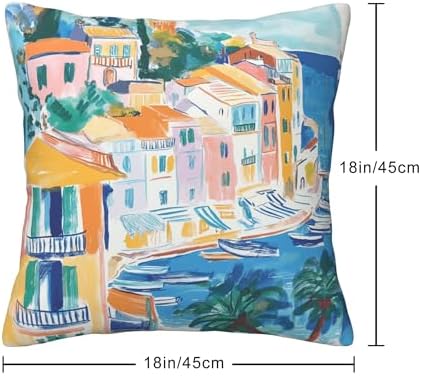 Italian Lemon Throw Pillow Covers Set of 4 Decorative Soft Double Sided Print Pillow Case Farmhouse Home Decor for Living Room Sofa Couch 18x18