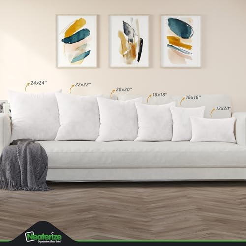 Premium Velvet Pillow Covers 12x20 White - Washable Decorative Fabric Throw Pillow Covers for Couch or Bed - Set of 2