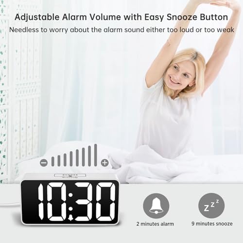 DreamSky Small Digital Alarm Clock for Bedroom with Large Big Numbers
