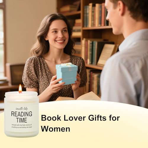 Gifts for Book Lovers, Book Lover Gifts for Women, 9 OZ Soy Wax Candle