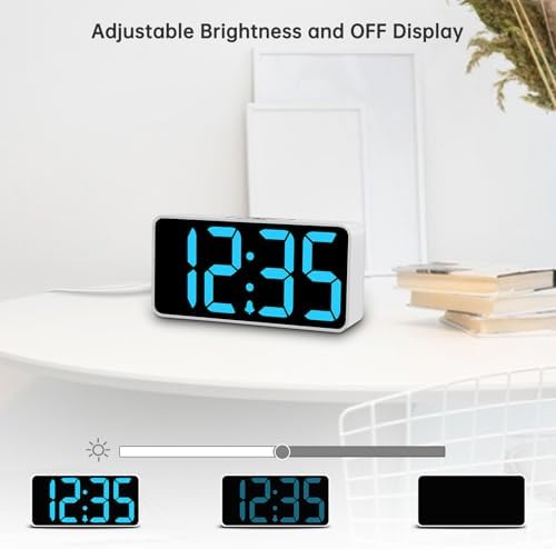 DreamSky Small Digital Alarm Clock for Bedroom with Large Big Numbers