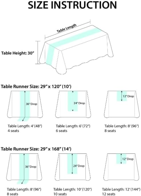 Ling's Moment 14Ft Sunset Terracotta Taupe Sheer Chiffon Table Runner