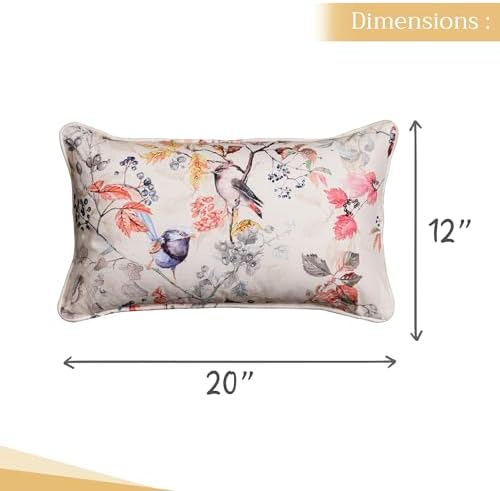 Maison d' Hermine Throw Pillow Covers 100% Cotton (12" x 20" - Pack of 1)