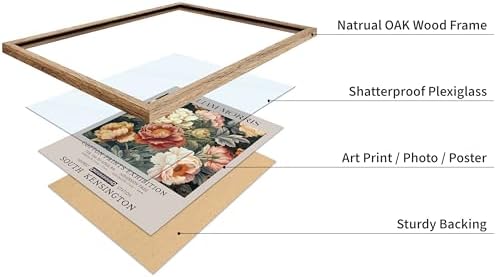 Poster Master William Morris Poster - Peony Print - Botanical Art - Flower Art - Exhibition Artwork - Animal Creation - Floral Piece - Aesthetic Illustration - Colorful Office or Bedroom Decor - 11x14 Beige Framed