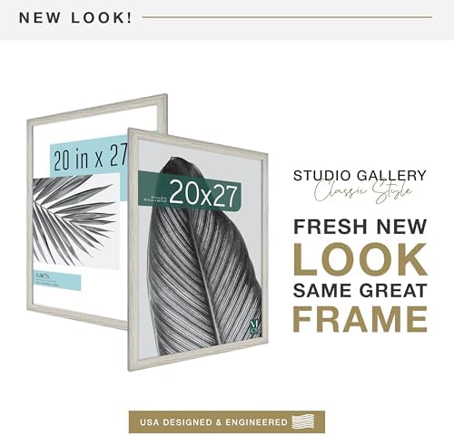 MCS Studio Gallery Poster Frame, 20x27, Gray Woodgrain