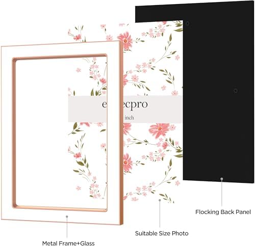 eletecpro 4x6 Enamel Picture Frame with Real Glass Cover, White, 2-Pack