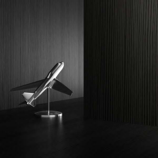 Mobili Fiver, Set of 2 First Picture Shelves, 31.49 in, Ashwood Black, Made in Italy