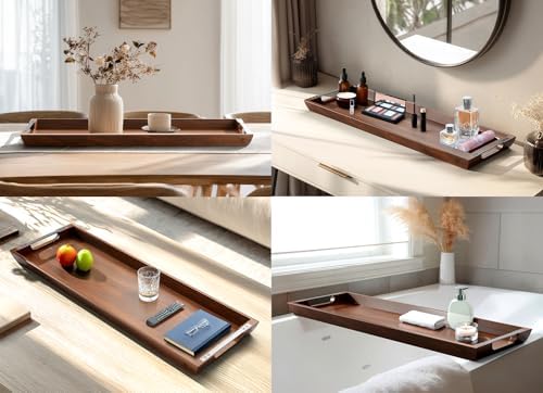 Acacia Wood Serving Tray, 36×12in Large Charcuterie Boards for Party