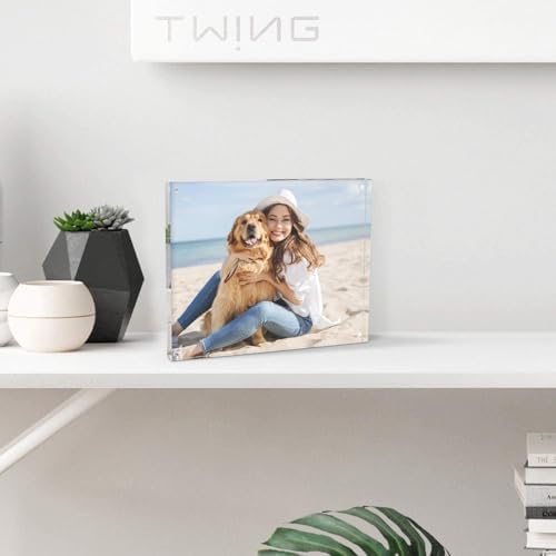 TWING 5x7 Acrylic Frame 30 Pack,20MM Thicker Frameless Clear Picture Frames