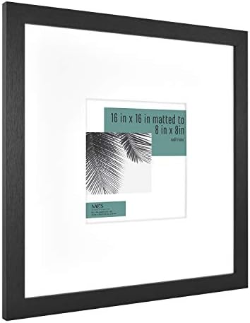 MCS Studio Gallery Poster Frame, 16x16, Black Woodgrain