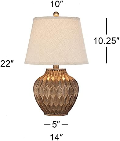 Buckhead 22" High Table Lamp Warm Bronze Brown Accent Geometric Urn