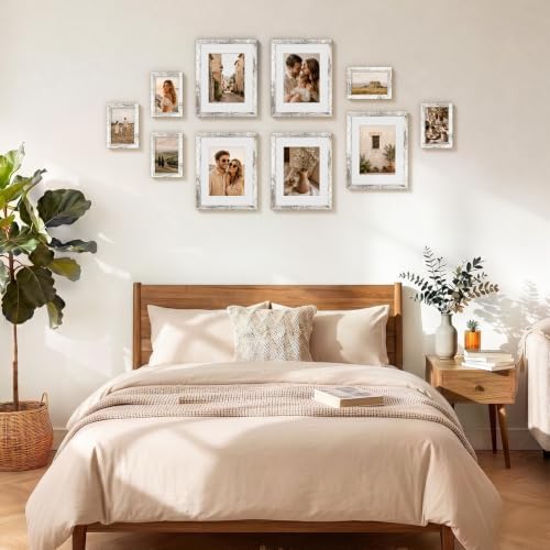 Vittanly 4x6 Picture Frames Set of 5, Wall Mount or Tabletop Display