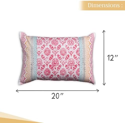 Maison d' Hermine Throw Pillow Covers 100% Cotton (12" x 20" - Pack of 1)