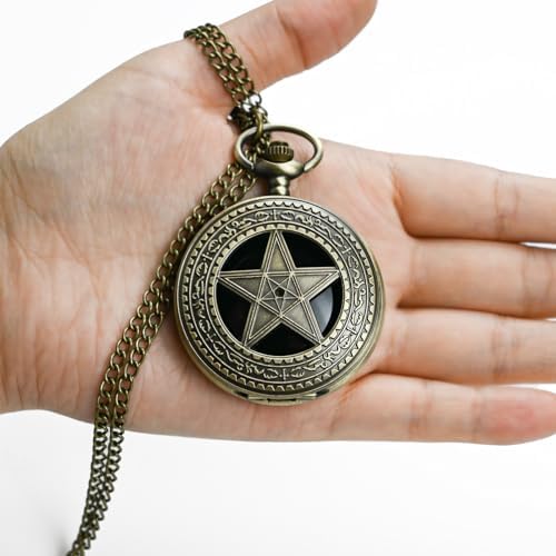 Black Obsidian Scrying Mirror, Obsidian Feng Shui Mirror, Witches Mirror Presents, Witchcraft kit Divination Tools (Pocket Watch-6)