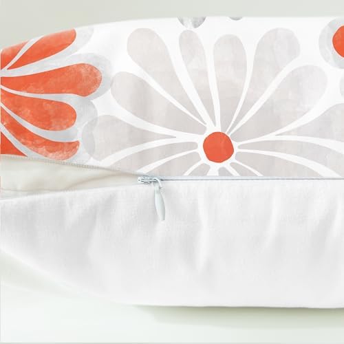 CaliTime Decorative Couch Throw Pillow Covers, 22 X 22 Inches, Living Coral