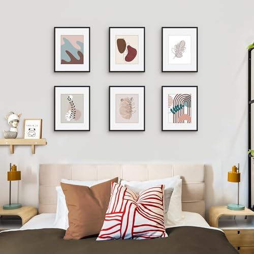 Picrit 11x14 Picture Frame Set of 12, Modern Gallery Wall Frames, Black