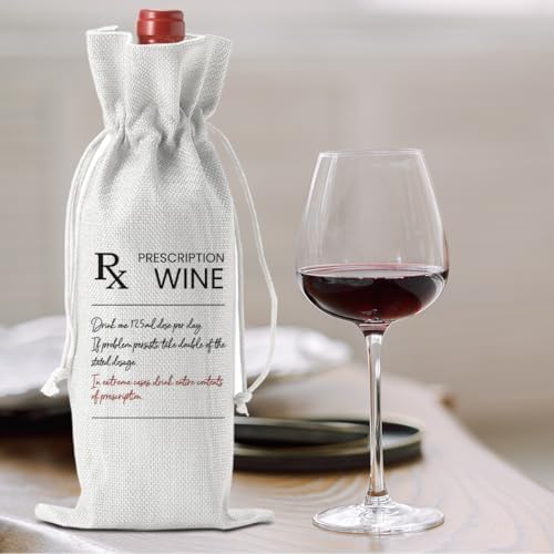 Funny Pharmacist RX Wine Bag Humor Retirement Pharmacy Graduation