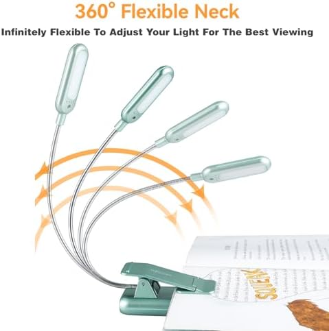 VAVOFO Rechargeable Reading Light, Clip on Book Light for Reading in Bed