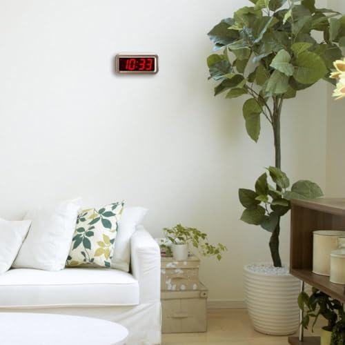 Alarm Clock for Bedrooms, LED Digital Clock Battery Operated Small Wall Clock with 3 Level Brightness Adjustable,Snooze,12/24Hr,1.2" Digital Display for Desk, Bebside,Table, Travel