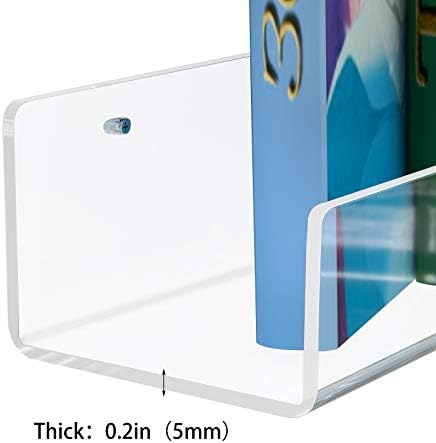 NIUBEE 36" Acrylic Floating Nursery Kids Bookshelf Wall Shelf 4 Packs