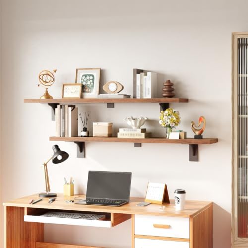 HOOBRO Floating Shelves for Wall, 39.4" Wall Mounted Shelves Set of 2