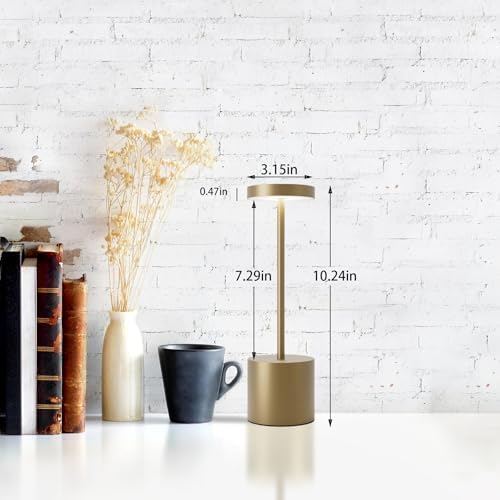 TBBGA LED Cordless Table Lamps Set of 2, 5000mAh Rechargeable Table Light