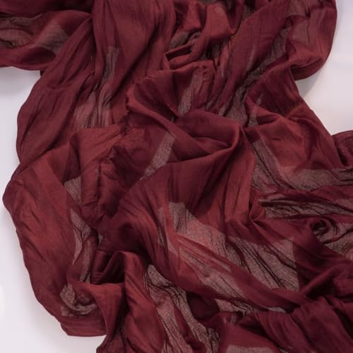 6 Pack Burgundy Cheesecloth Table Runner 10ft Sheer Gauze Events Decor