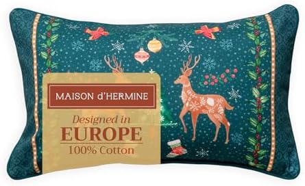 Maison d' Hermine Throw Pillow Covers 100% Cotton (12" x 20" - Pack of 1)