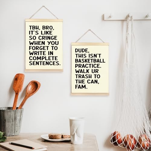 CGBHW Funny Classroom Themes Decoration Sets Poster Hanger Frame 12x16 Inch, Motivational Growth Reminders Posters Wall Art Hanging Decor for Middle School Math Classroom Playroom Kids Room, High School Gifts for English Teacher Teens