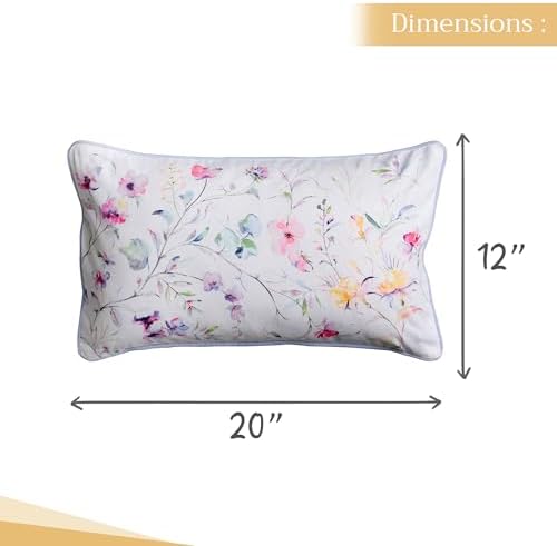 Maison d' Hermine Throw Pillow Covers 100% Cotton (12" x 20" - Pack of 1)
