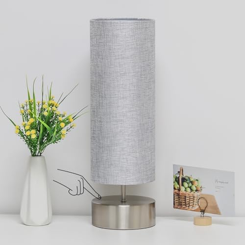Bedside Touch Lamp, 3 Way Touch Control Table Lamp, Modern Nightstand Lamp