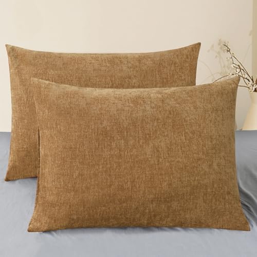 CaliTime Decorative Throw Pillow Covers 26 X 20 Inches Apricot Brown