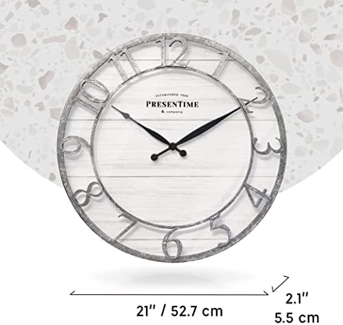 Presentime 21" Farmhouse Series Wall Clock