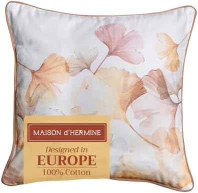 Maison d' Hermine Throw Pillow Covers 100% Cotton (20" x 20" - Pack of 1)