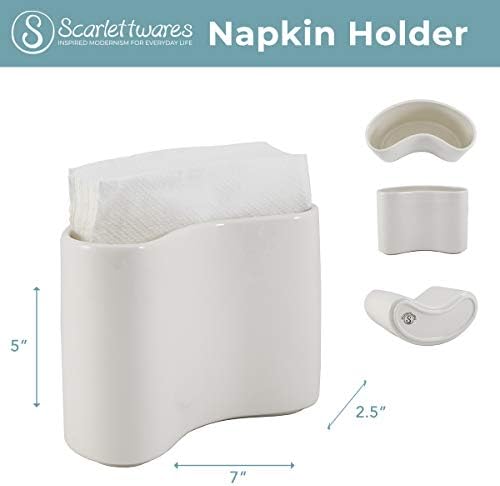 Scarlettwares Napkin Holder for Table, Ceramic Farmhouse Stand Upright
