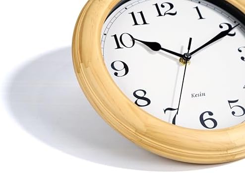 Kesin Wooden Wall Clocks 14 Inch Silent Wall Clock Large Decorative