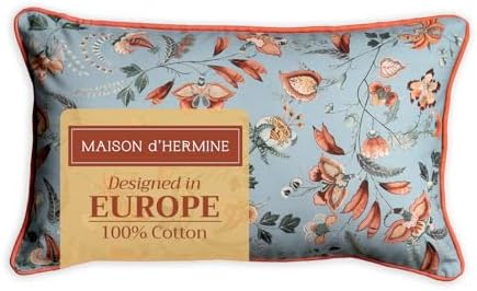 Maison d' Hermine Throw Pillow Covers 100% Cotton (12" x 20" - Pack of 1)