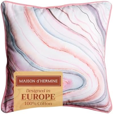 Maison d' Hermine Throw Pillow Covers 100% Cotton (18" x 18" - Pack of 1)