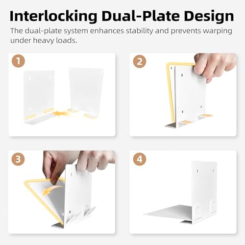 STORAGE MANIAC Invisible Floating Bookshelves Wall Mounted White