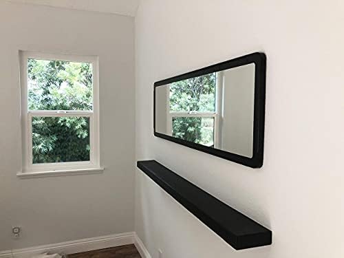 Joel’s Antiques 72 Inch Long Wooden Floating Shelves for Wall - 72x6x2 in - Made of Natural Wood - Heavy Duty Rustic Wall Shelves for Bedroom - Bathroom Shelf, Laundry Room Floating Storage - Black