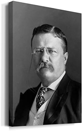 Renditions Gallery Theodore Roosevelt Presidental Portrait Wall Art, Premium Gallery Wrapped Canvas Decor, Ready to Hang, 27 in H x 16 in W, Made in America Print