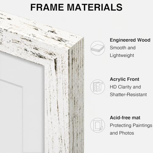 Vittanly 8x10 Picture Frames Set of 5, Wall Mount or Tabletop Display