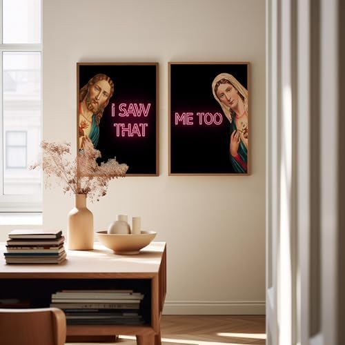 Poster Master 2-Piece I Saw That Print - Me Too Poster - Altered & Pop Art - Modern Gift for Men & Women - Baroque & Moody Art - Funny Decor for Dorm, Bedroom or Bathroom - 24x32 Unframed Wall Art
