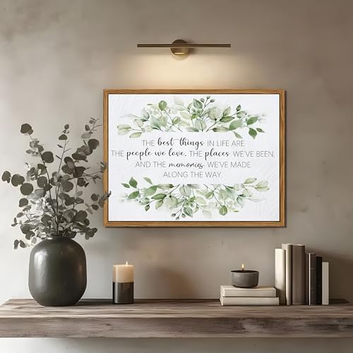 Floating Framed Sage Green Wall Art Bathroom Picture Wall Decor 16x24 In | Inspirational Scripture Painting, Botanical Canvas Print, Olive Green Artwork for Office, Living Room, Bedroom