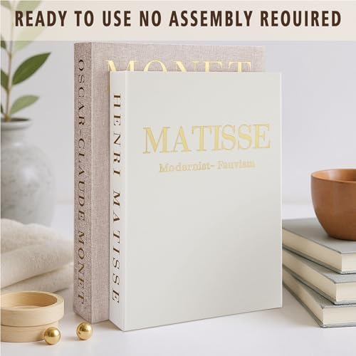 Decorative Books Set with Tray, Linen Coffee Table Books Decor