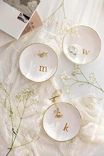 COLLECTIVE HOME Ceramic Jewelry Tray, Trinket Dish, Gifts for Women (A)