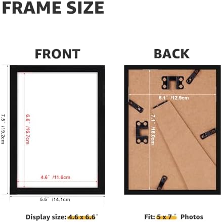 Giftgarden 5x7 Picture Frame Set of 18, Lightweight 5 by 7 Frames Bulk for Gallery Wall Photo Hanging and Tabletop Display, Black